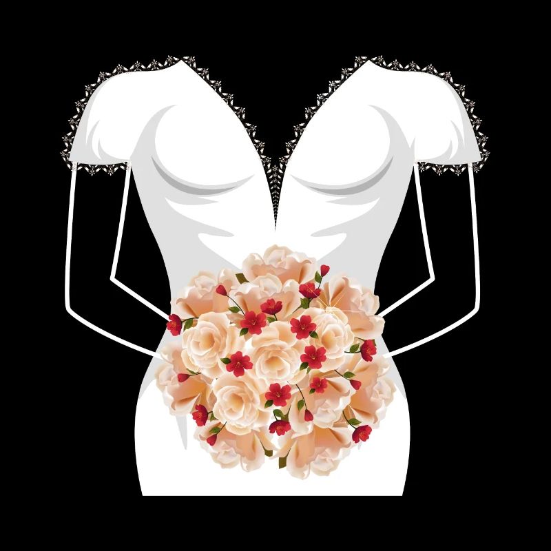 Conception de douche nuptiale de robe de mariée pour la mariée