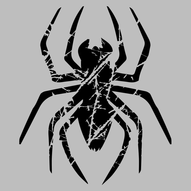 kratzer risse spinne logo design ekelig horror hal