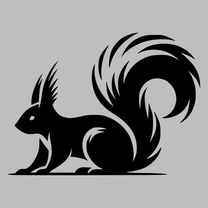 Swift Squirrel Ink Style Drawing