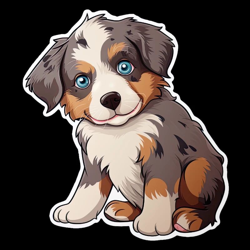 Süßer Australian Shepherd Welpe