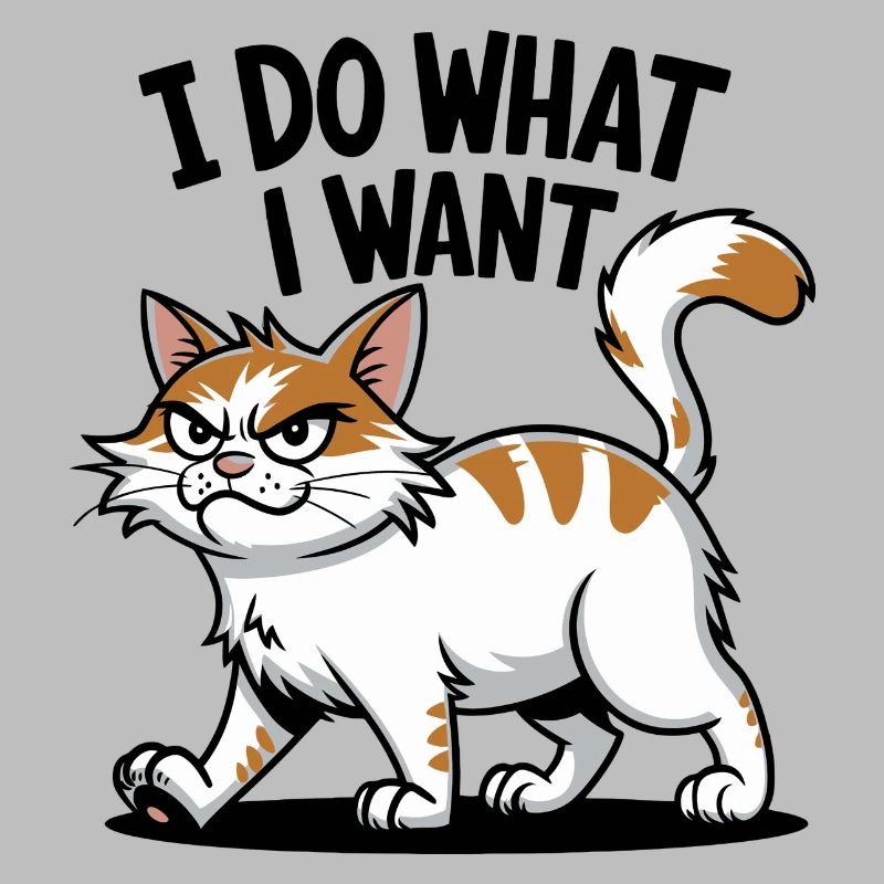 Selbstbewusste Katze: Ich mache, was ich will Design