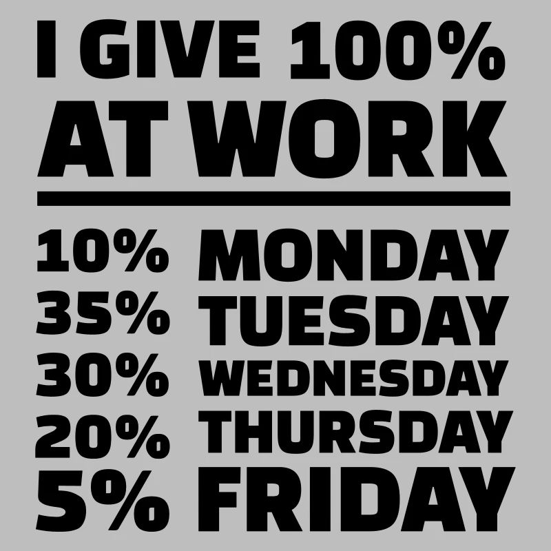 I give 100% at work
