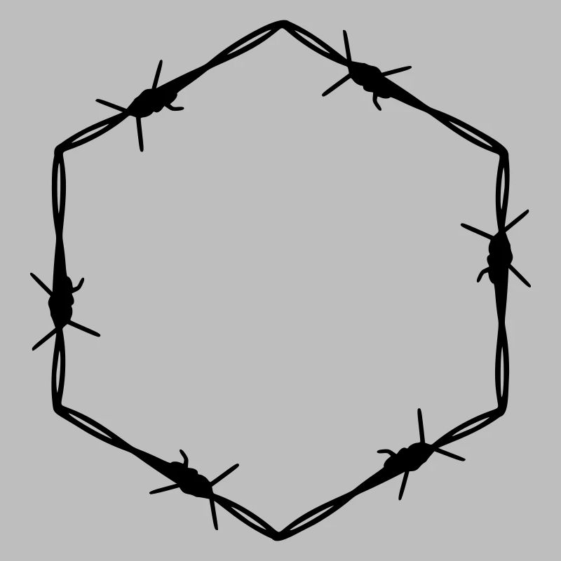 Stacheldraht 6 Eck Hexagon - Geschenkidee Tattoo