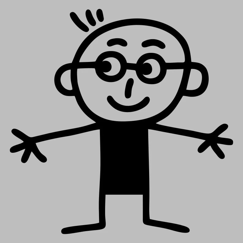 Männchen mit Brille