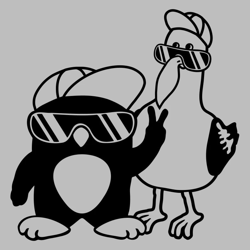 Pinguin Möwe 2 Freunde