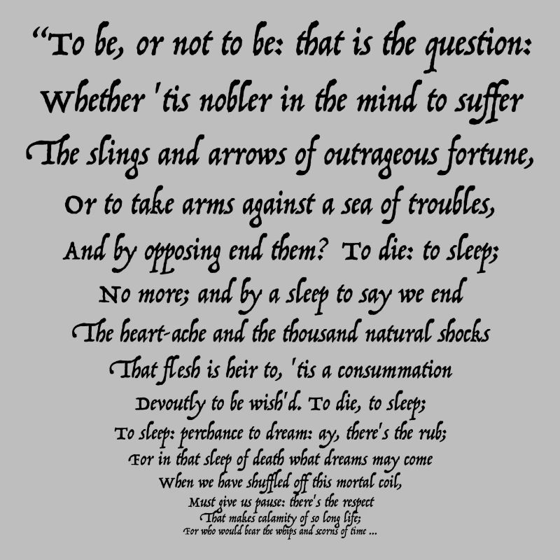 Sein oder Nichtsein 02 (schwarzer Text)