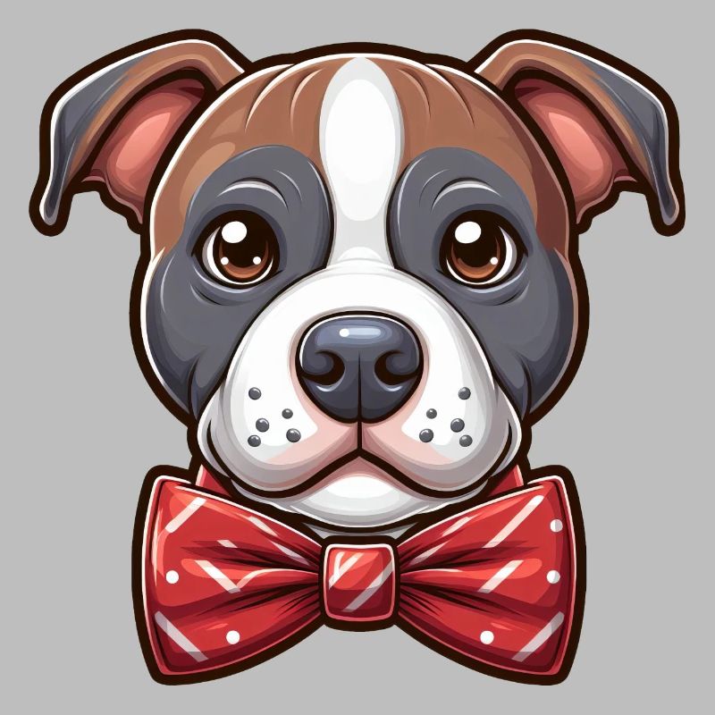 Pitbull mit Fliege