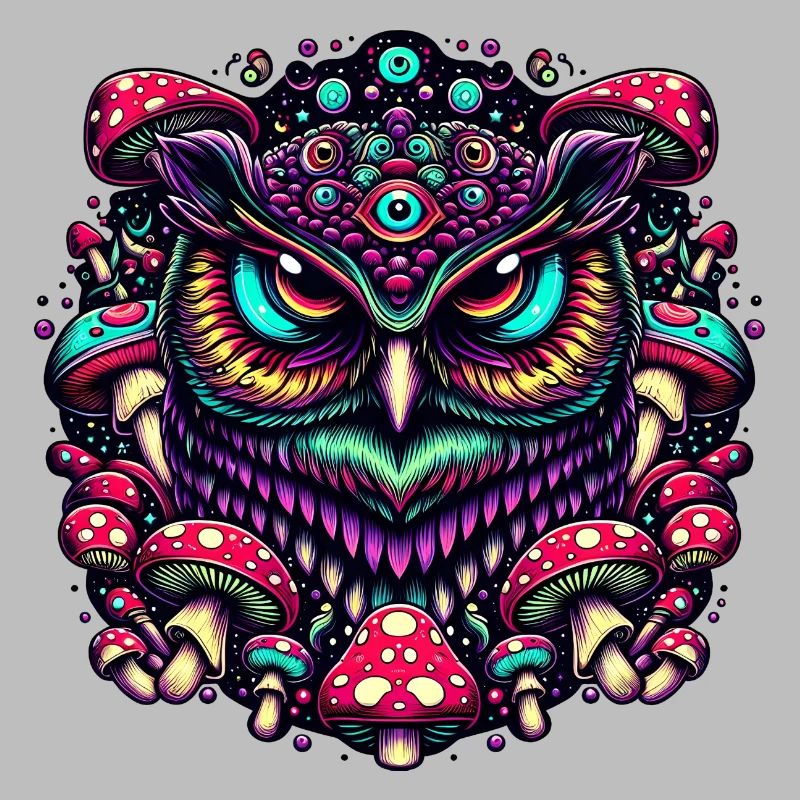 Psychedelische Eule