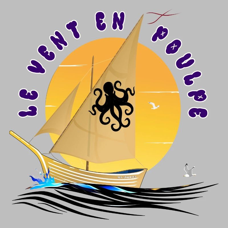 Boot Der Wind im Oktopus Einzigartiges Oktopus-Design