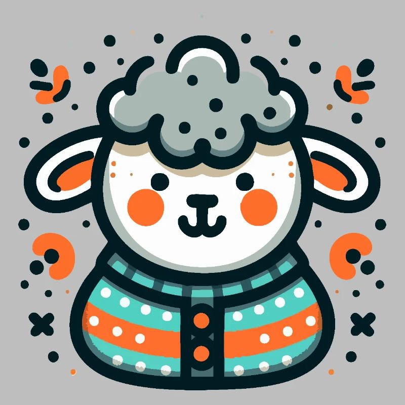 Süßes Schaf im Pullover