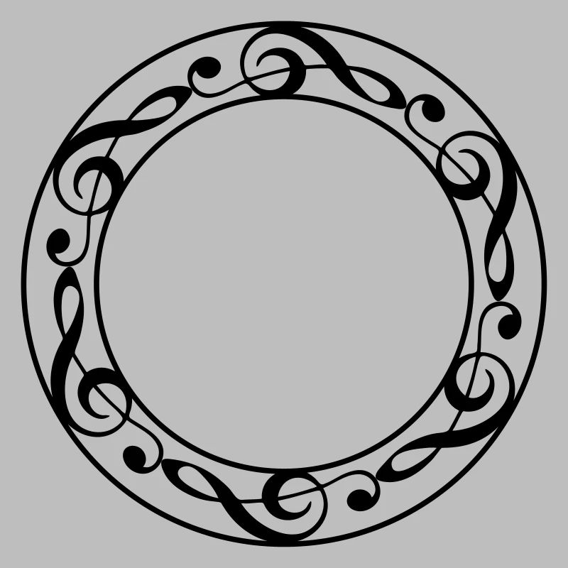 Music notes violin clef frame YOUR TEXT