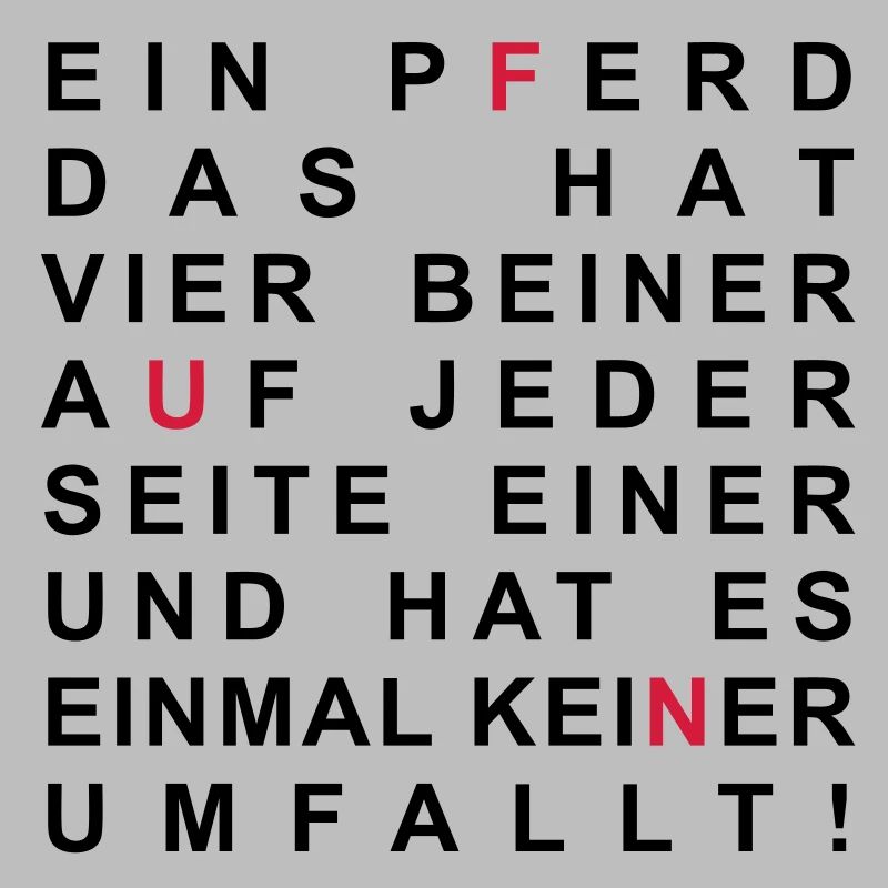 Ein Pferd, das hat vier Beiner