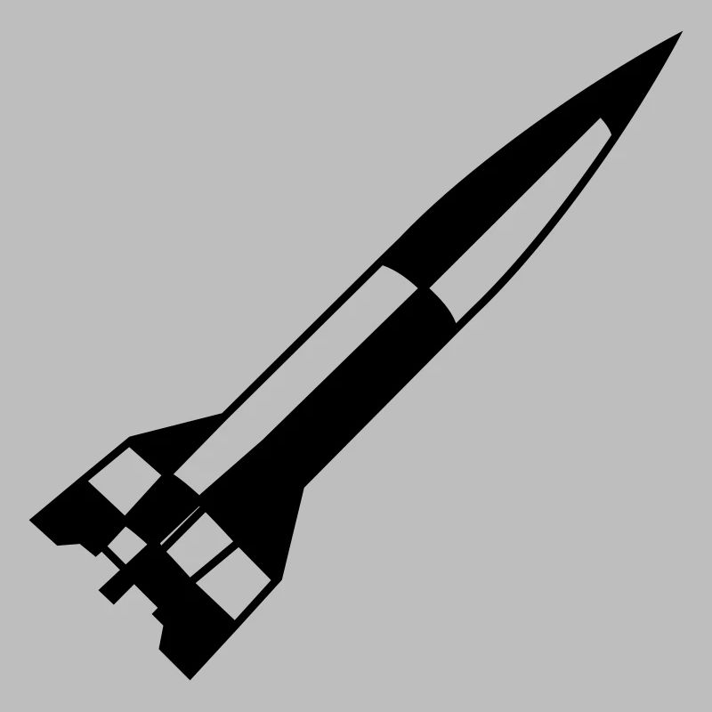 A4 Rakete einfarbig schwarz