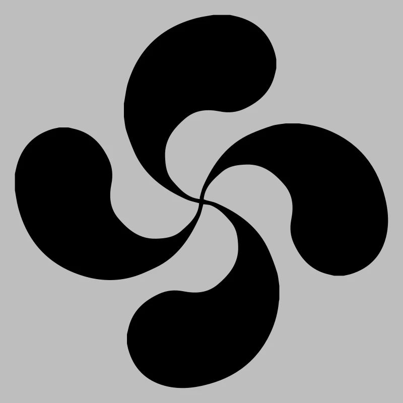 Basque Cross oldshool lauburu