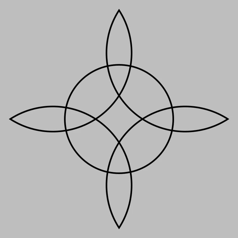 Witch`s Knot, Binds the 4 elements, Magical symbol