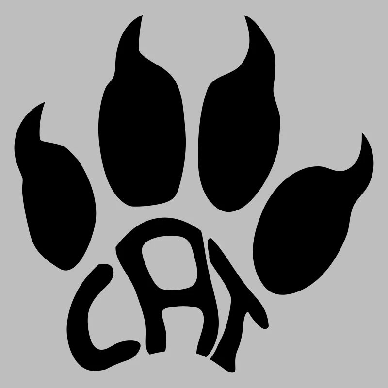 chat texte logo monstre griffes patte chat mal