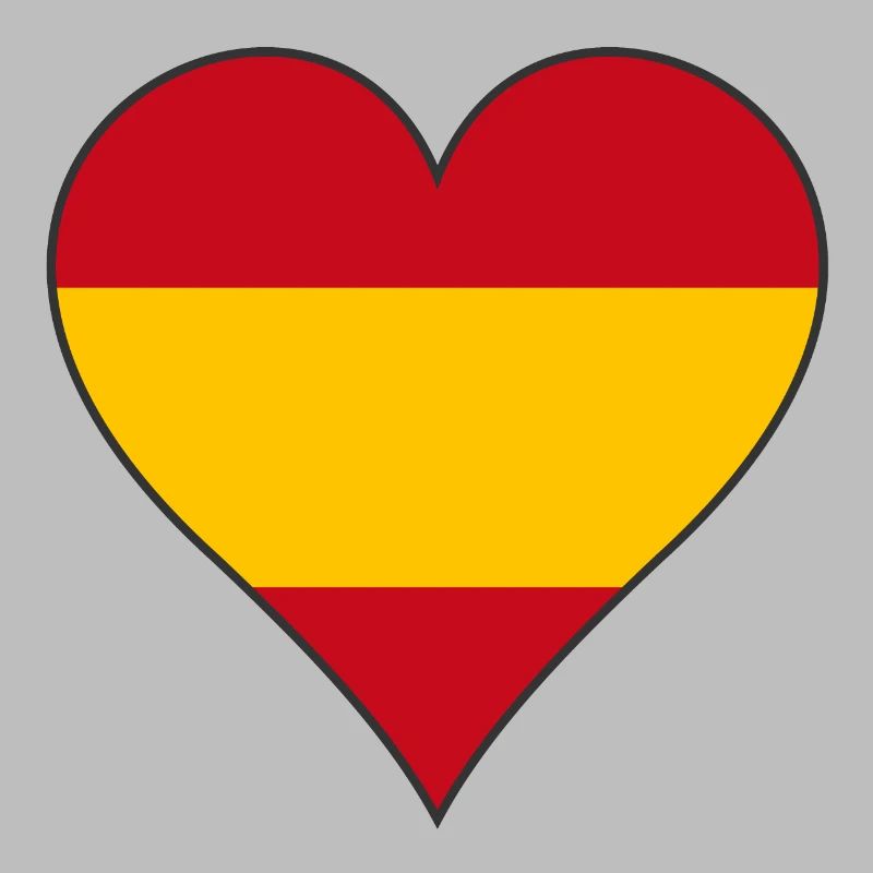 Espagne Drapeau coeur