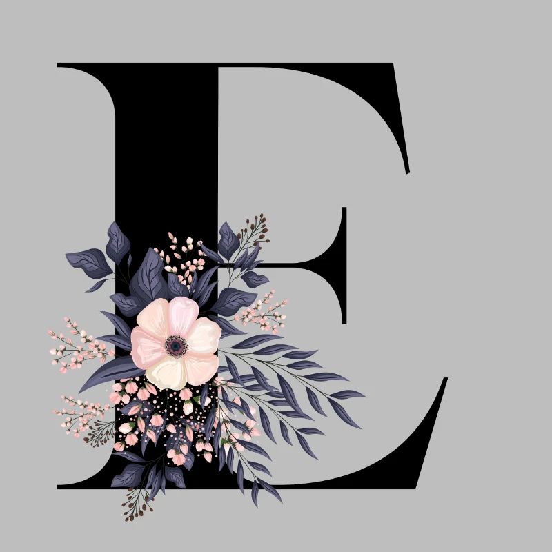 Buchstabe E blühende