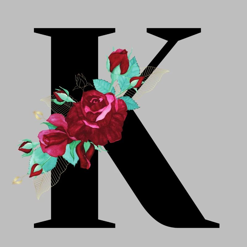 lettre k fleuris