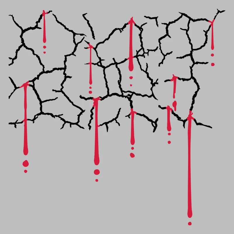 Blood Drops Cracks Pattern