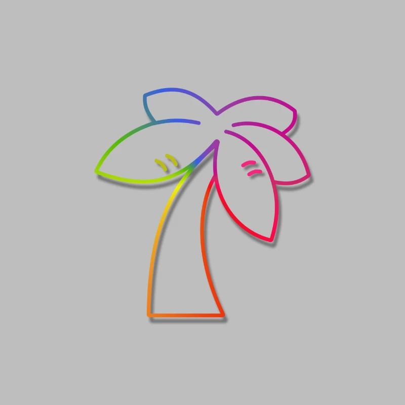 Rainbow Palm Tree