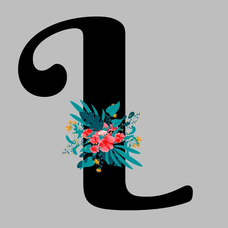 letter L flowered