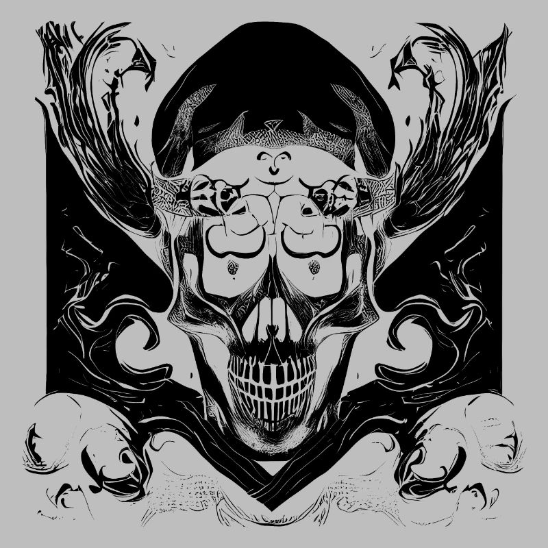 Halloween- oder Horror- Totenschädel mit Ornamente