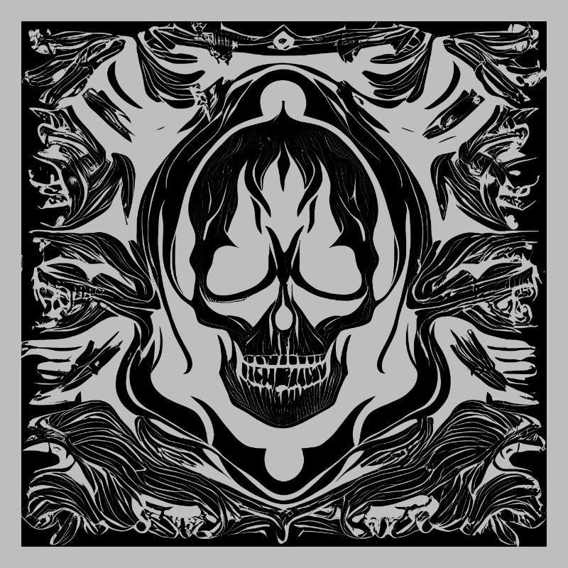 Halloween- oder Horror- Totenschädel mit Ornamente