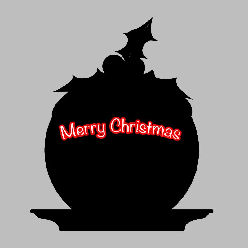 Christmas Pudding SIlhouette