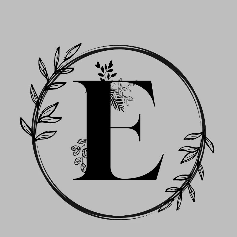 Lettre E Florale