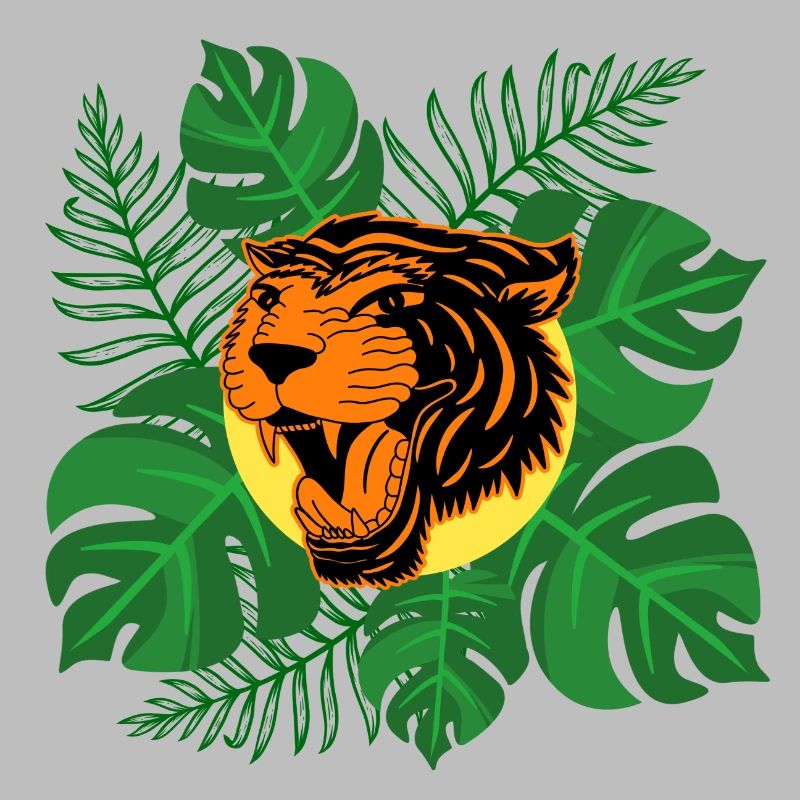 Tiger Jungle Roar Monstera Feuilles Cadeau