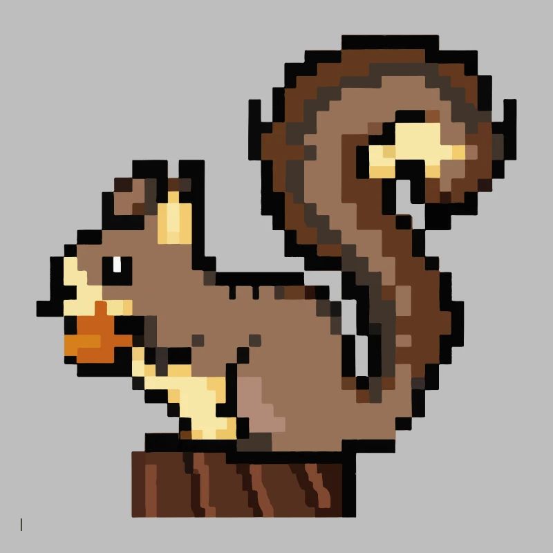 Eichhörnchen Pixel Art Geschenkidee