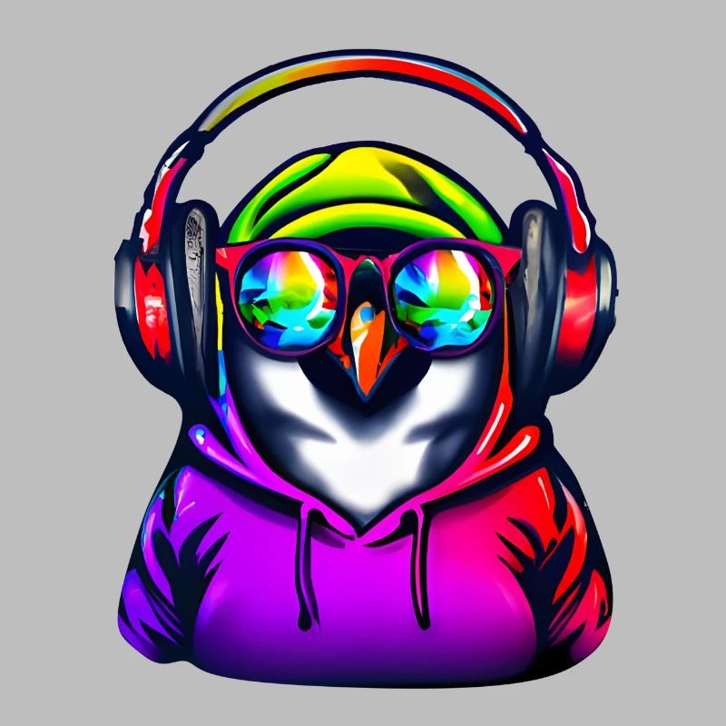 Penguin with sweater and sunglasses