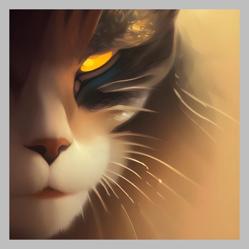 Visage de chat effrayant