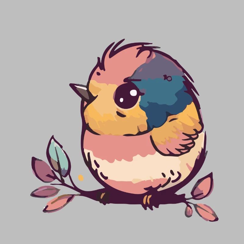 Comic Cute Kawaii Sticker Vogel 1