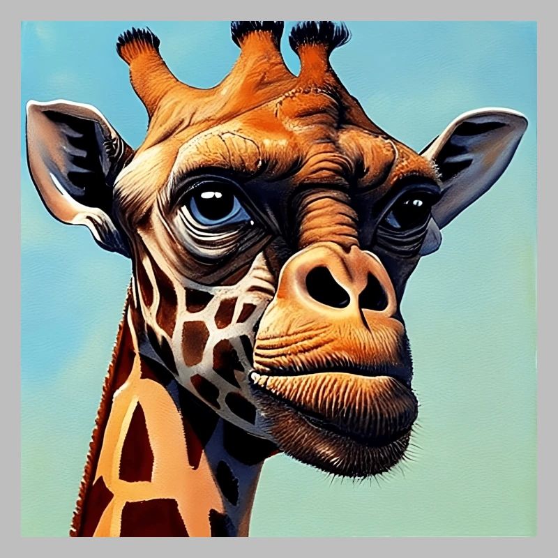 Giraffe mit Affengesicht