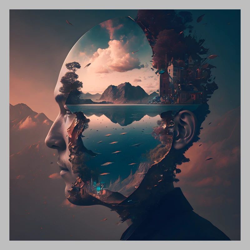 Head With a Landscape Inside