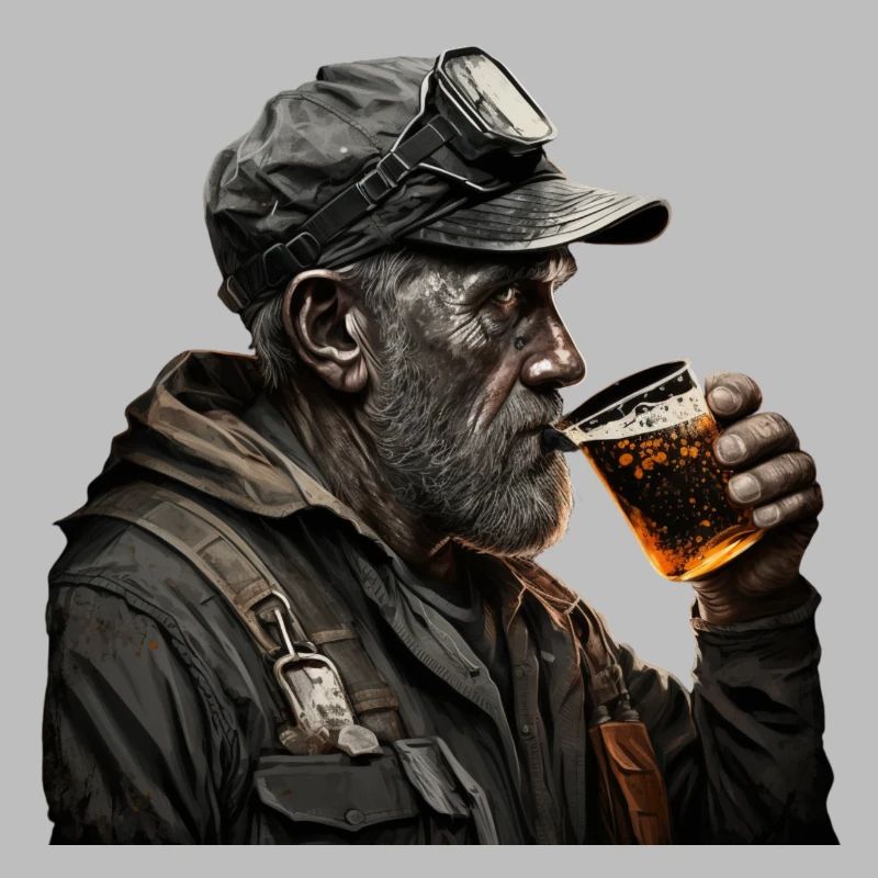 Extraction de bière. Mineur cool
