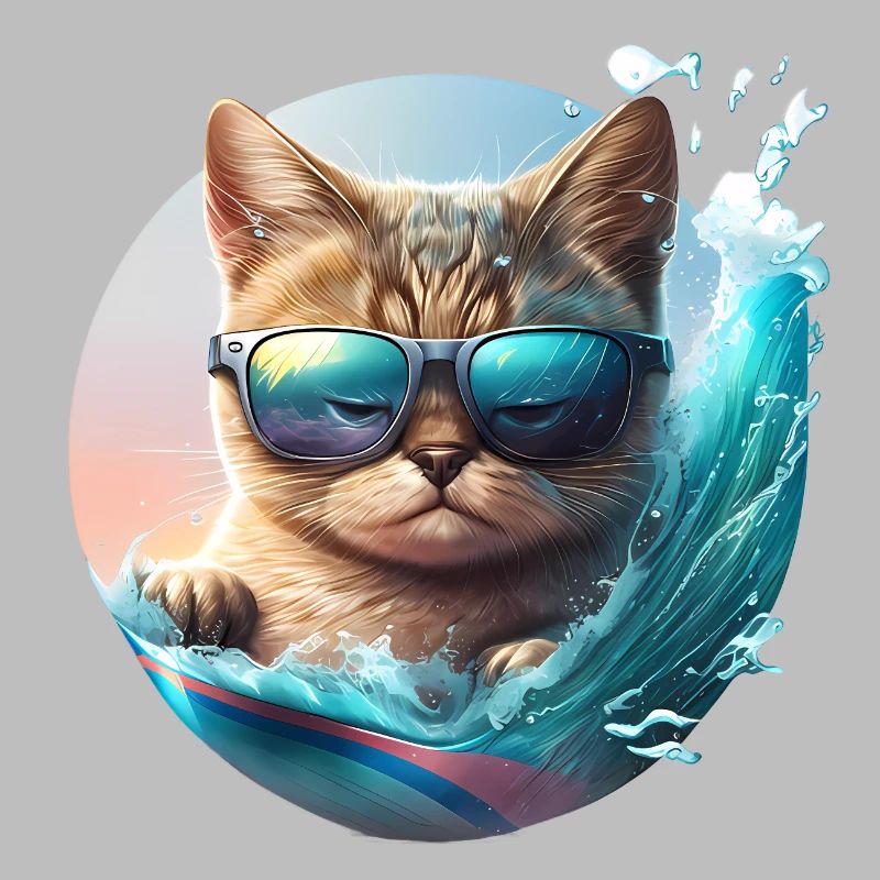 Chat de surf