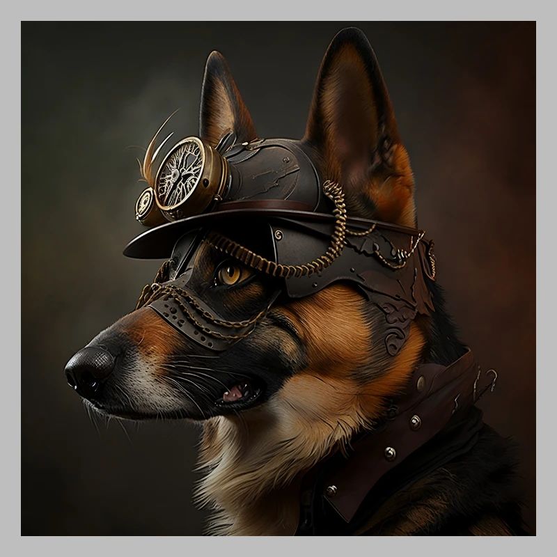 German Shepherd Steampunk