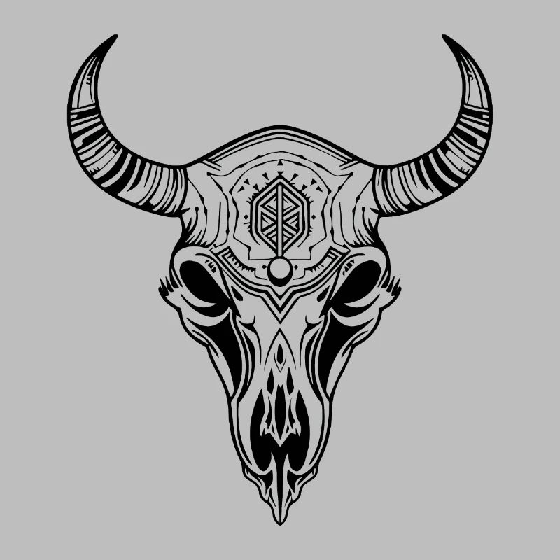 Kuh Schädel Boho