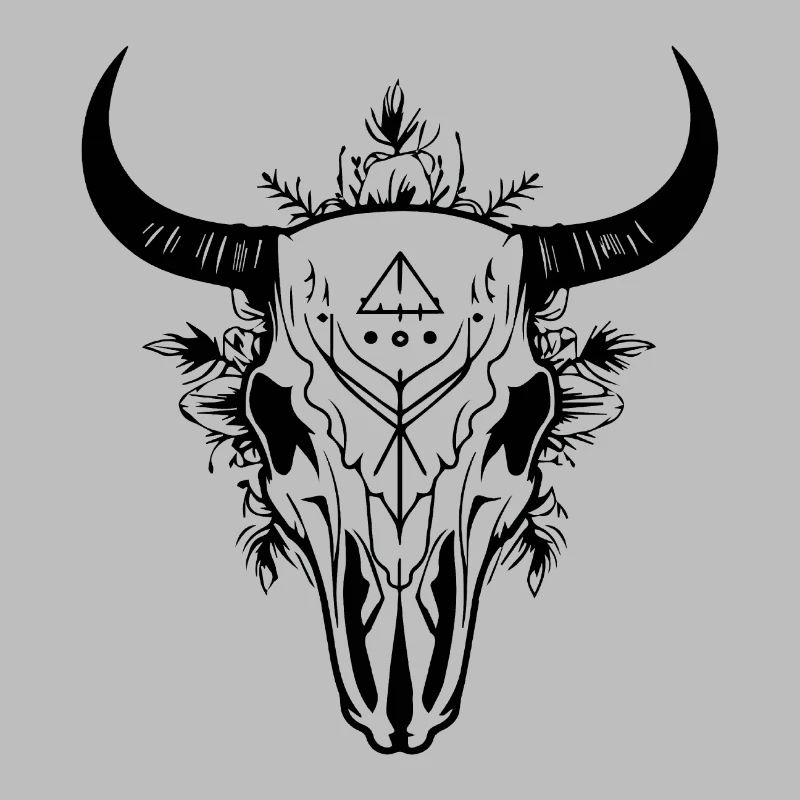 Kuh Schädel Boho