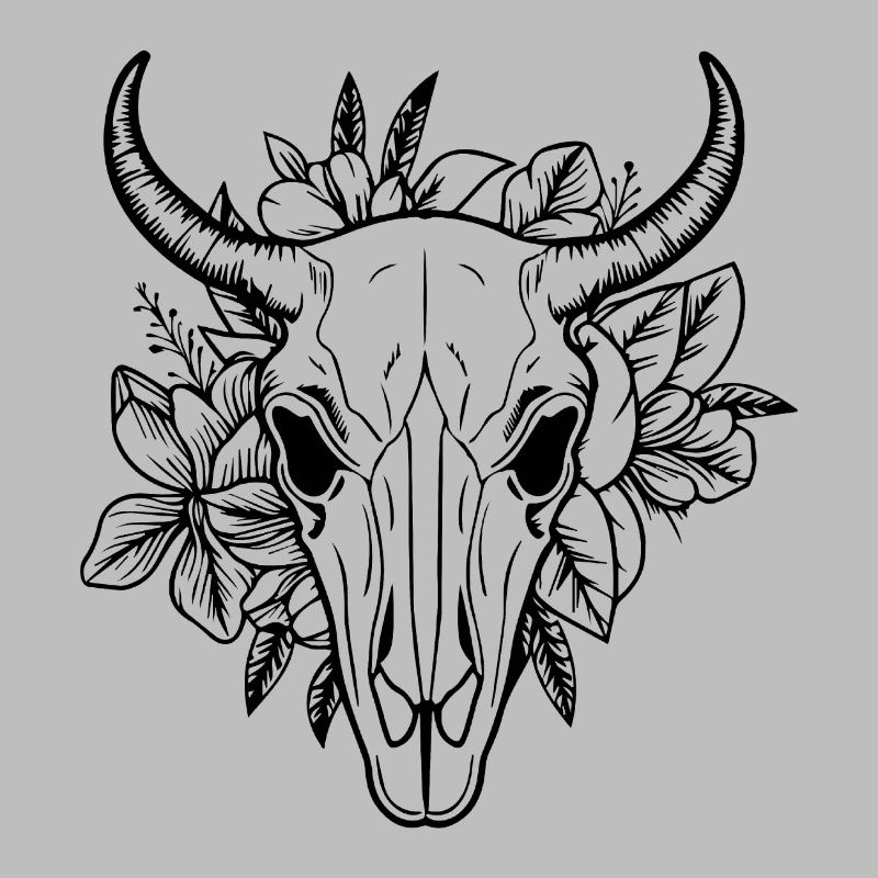 Kuh Schädel Boho