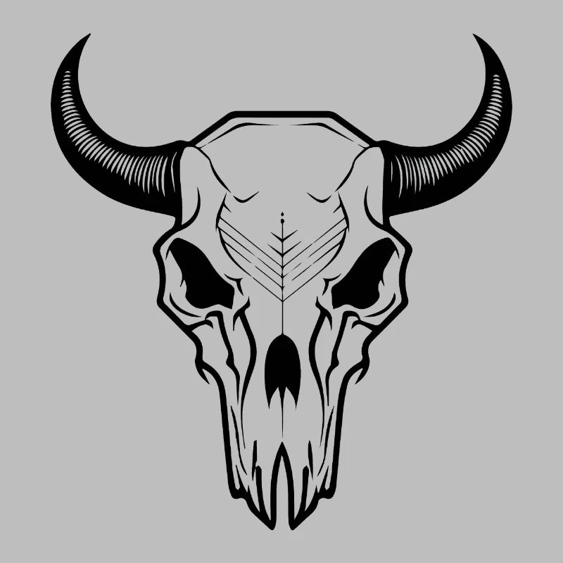 Crâne de vache Boho