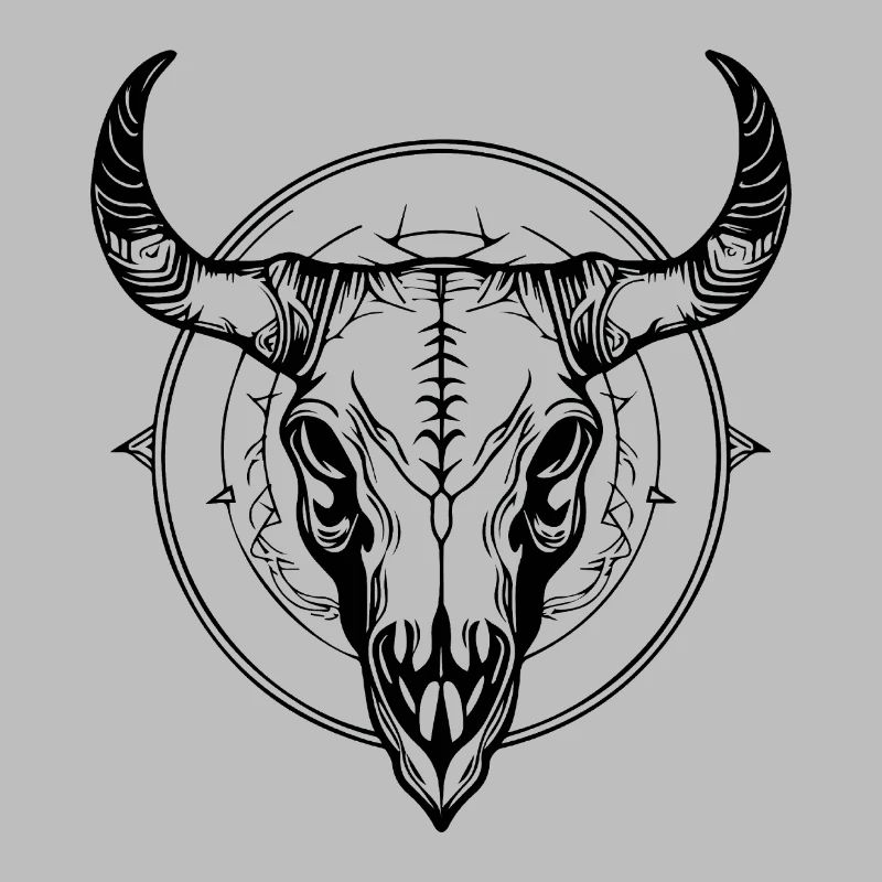 Crâne de vache Boho