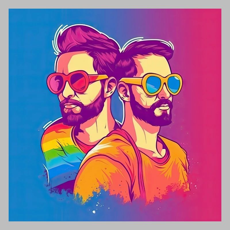 Inclusive Pride: Two Men Embracing Diversity in