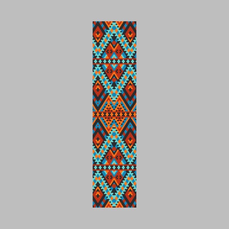 Buchstabe I- Boho-Design, buntes Monogramm