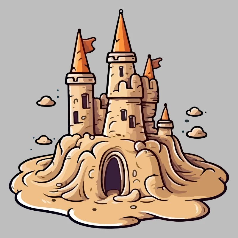 Le château de sable orange