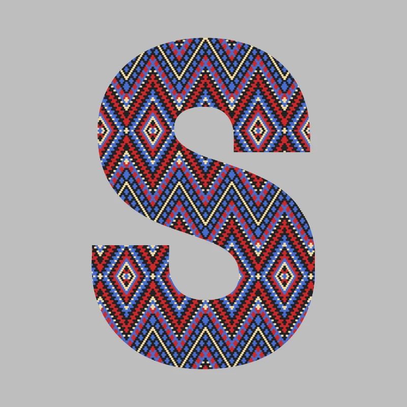 Monogramm Buchstabe S - geometrisches Muster