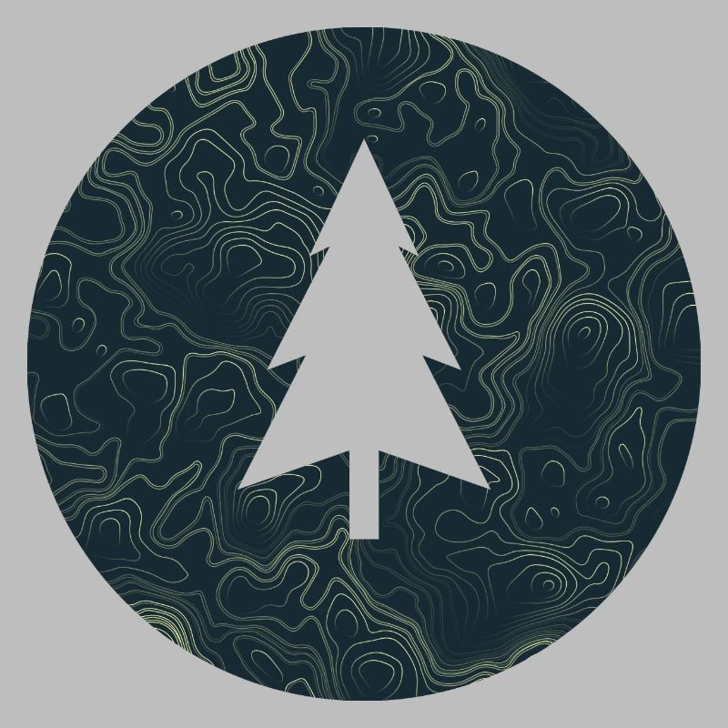 Pine tree mountain reliefs